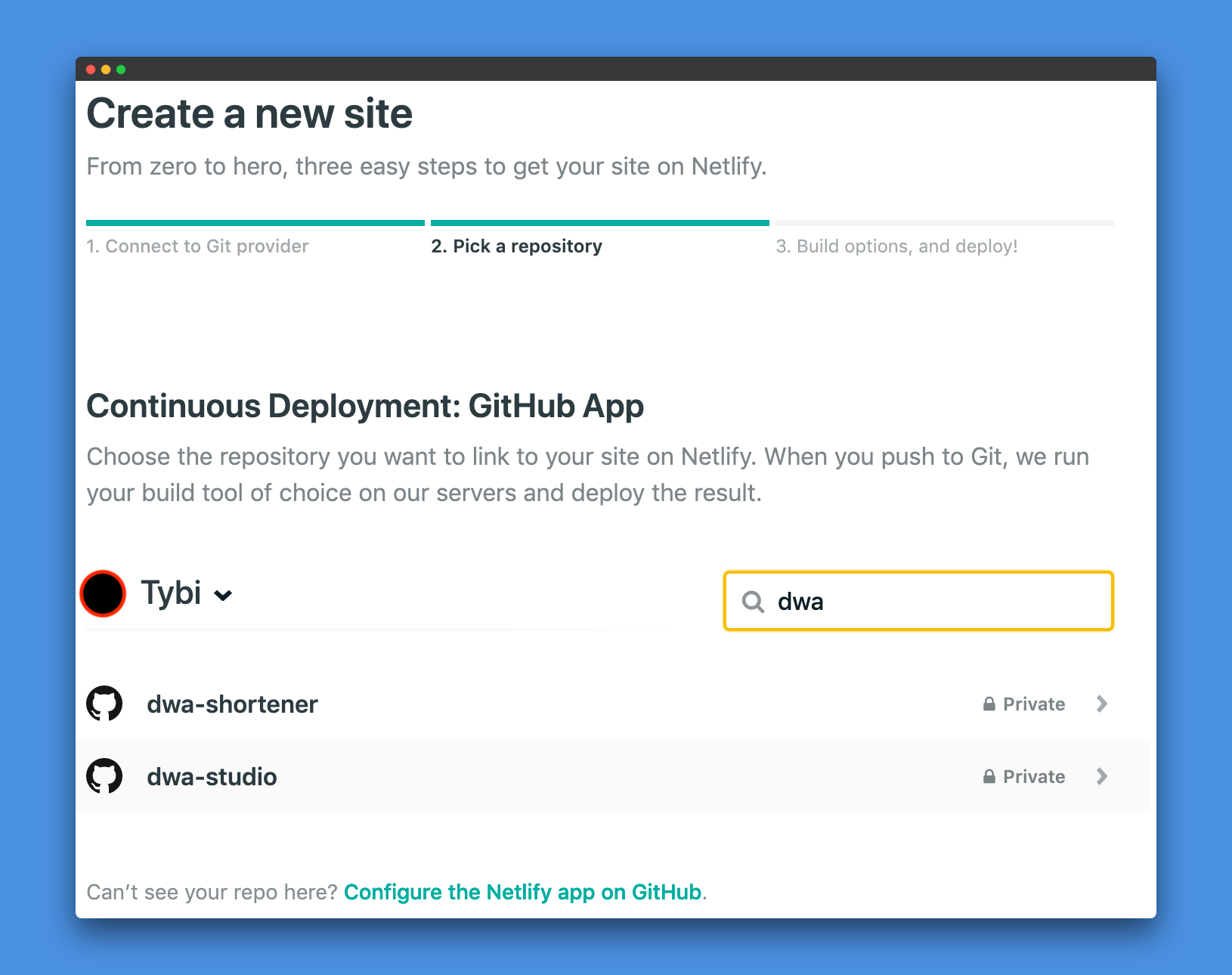 Select the repository