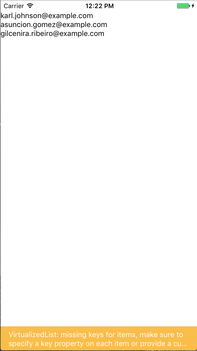 FlatList without style React Native FlatList